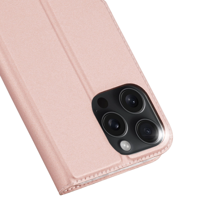 Dux Duci - DUX DUCIS Skin Pro iPhone 16 Pro Plånboksfodral PU Läder - Rosa