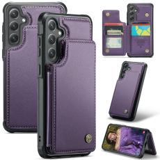 Caseme - CASEME C22 Fodral f&ouml;r Samsung Galaxy S24+ Konstl&auml;der RFID-Skydd Lila