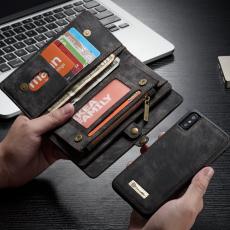 Caseme - CASEME Vintage KonstL&auml;der 2-in-1 Wallet Mobilskal f&ouml;r iPhone Xs - Svart