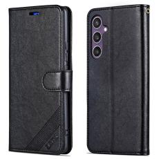 AZNS - AZNS Samsung Galaxy S24 FE Pl&aring;nboksfodral Anti-Scratch Konstl&auml;der - Svart