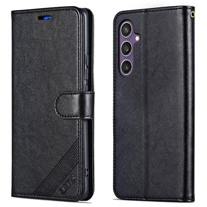 AZNS - AZNS Samsung Galaxy S24 FE Plånboksfodral Anti-Scratch Konstläder - Svart