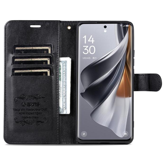 AZNS - AZNS Samsung Galaxy S24 FE Plånboksfodral Anti-Scratch Konstläder - Svart