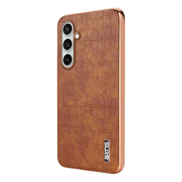 AZNS - AZNS Samsung Galaxy S24 FE Fodral Electroplating PU+TPU - Brun