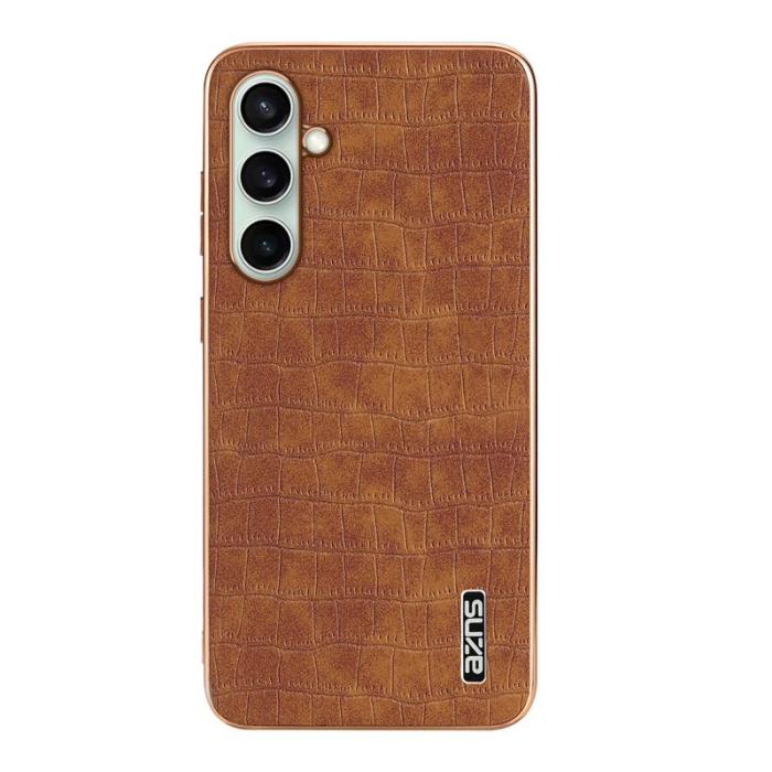 AZNS - AZNS Samsung Galaxy S24 FE Fodral Electroplating PU+TPU - Brun