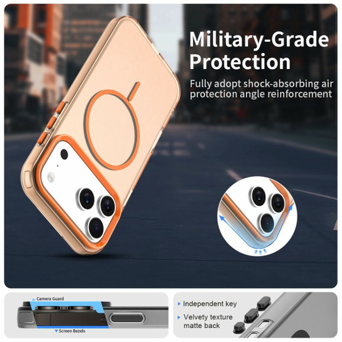 A-One Brand - iPhone 17 Pro Max Mobilskal MagSafe Candy Color - Orange