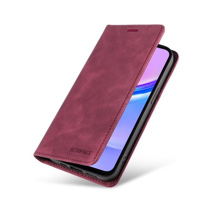BETOPNICE - BETOPNICE 003 för Samsung Galaxy A17 Plånboksfodral Konstläder - Röd