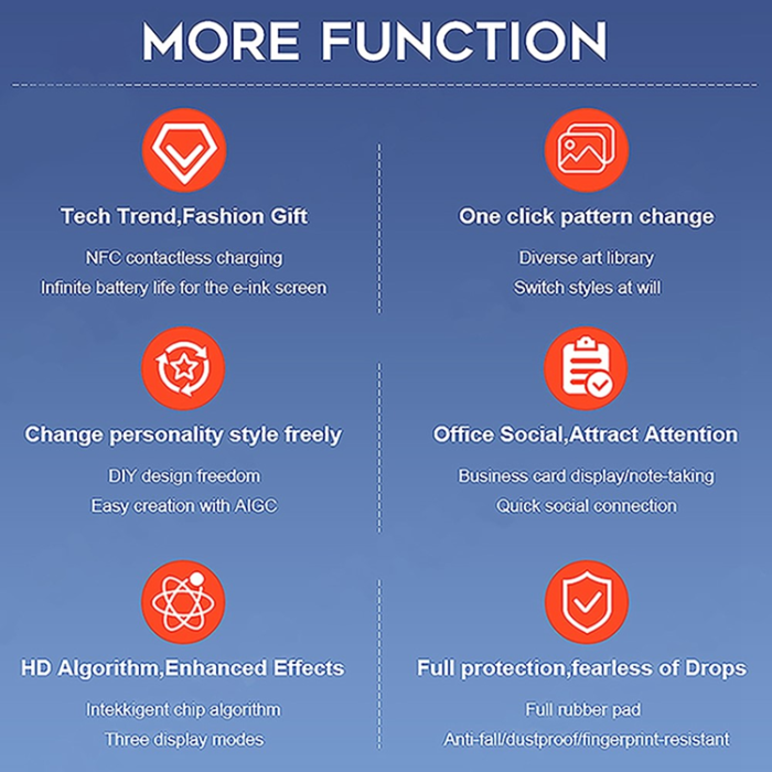 A-One Brand - iPhone 15 Mobilskal MagSafe E-Ink NFC 6-Färgad TPU + PC