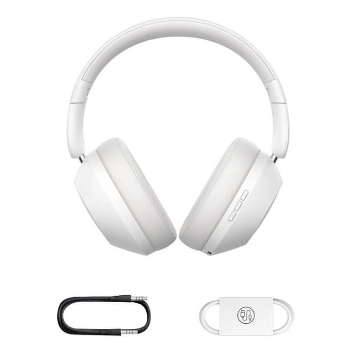 BASEUS - Baseus On-Ear Trådlösa Hörlurar Bluetooth 5.3 - Vit