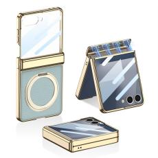 GKK - GKK Samsung Galaxy Z Flip7 Fodral Kickstand PU Gr&ouml;n