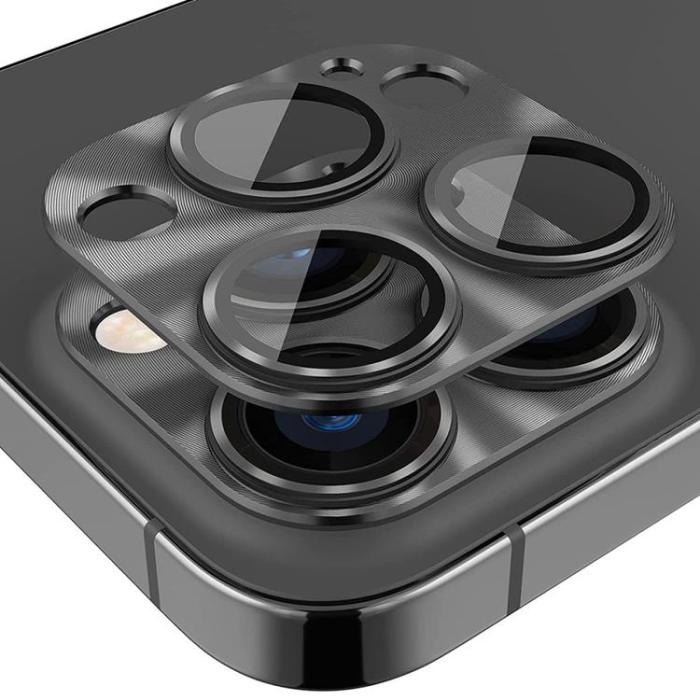 HAT PRINCE - ENKAY iPhone 14 Pro Max/14 Pro Kameralinsskydd i Härdat glas - Svart