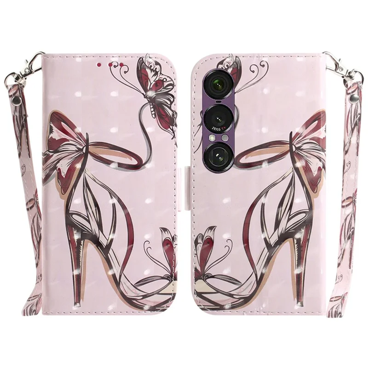 Sony Xperia 1 VII Plånboksfodral med Handledsrem - Butterfly | 2353 | AlltMobil