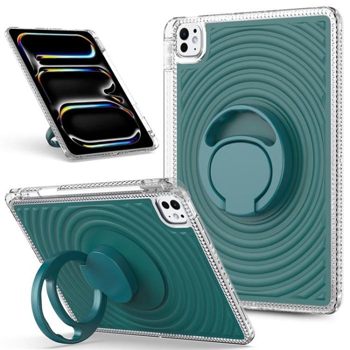 A-One Brand - iPad Pro 11 (2025 / 2024) Skal Kickstand Wave Pattern - Lila