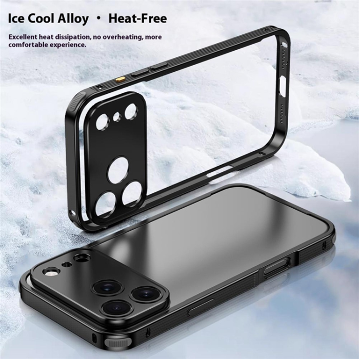 A-One Brand - iPhone 17 Pro Max Mobiskal Bumper Aluminium Alloy - Ökenguld