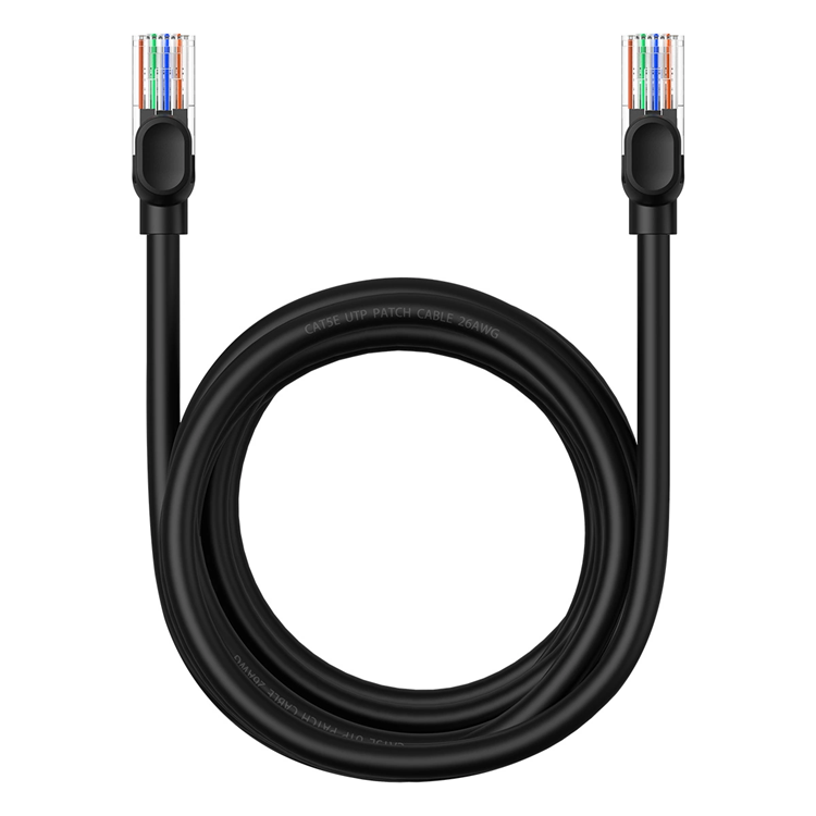 Baseus Cat 5 RJ-45 Ethernet-kabel 1000 Mb/s 3 m - Svart | 3541 | AlltMobil