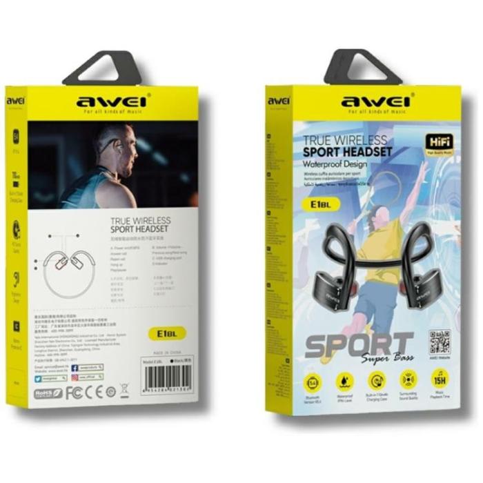 Awei - Awei TWS Bluetooth Sport Hörlurar E1BL - Svart