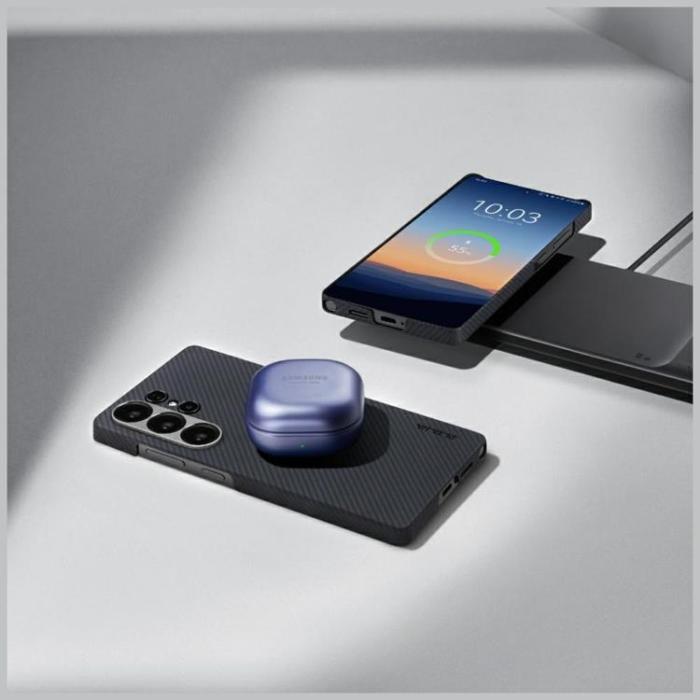 PITAKA - PITAKA Galaxy S25 Ultra Mobilskal MagSafe Ultra-Slim - Svartgrå