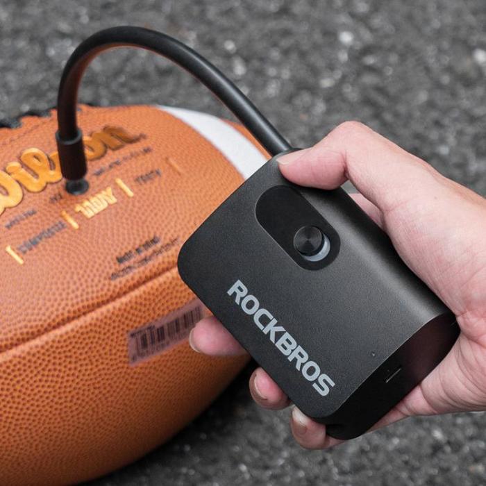 Rockbros - Rockbros Sladdlös Cykelpump 70 psi Kompressor 200mm Schrader Slanglängd