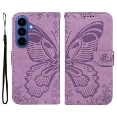 OEM - Samsung Galaxy S26 Plus Skal PU L&auml;der Folio Flip - Ljus Lila