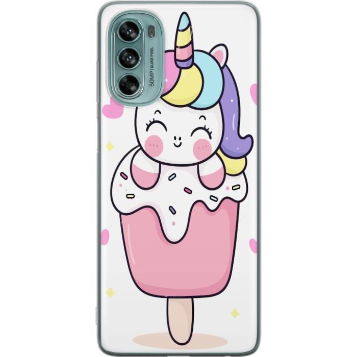 iSecrets - Mobilskal till Motorola Moto G62 5G med Glad enhörning