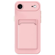A-One Brand - iPhone 17 Air Mobilskal Korthållare TPU - Rosa
