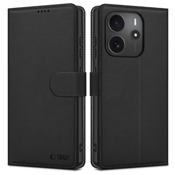 Tech-Protect - Tech-Protect Xiaomi Redmi Note 14 4G Plånboksfodral - Svart