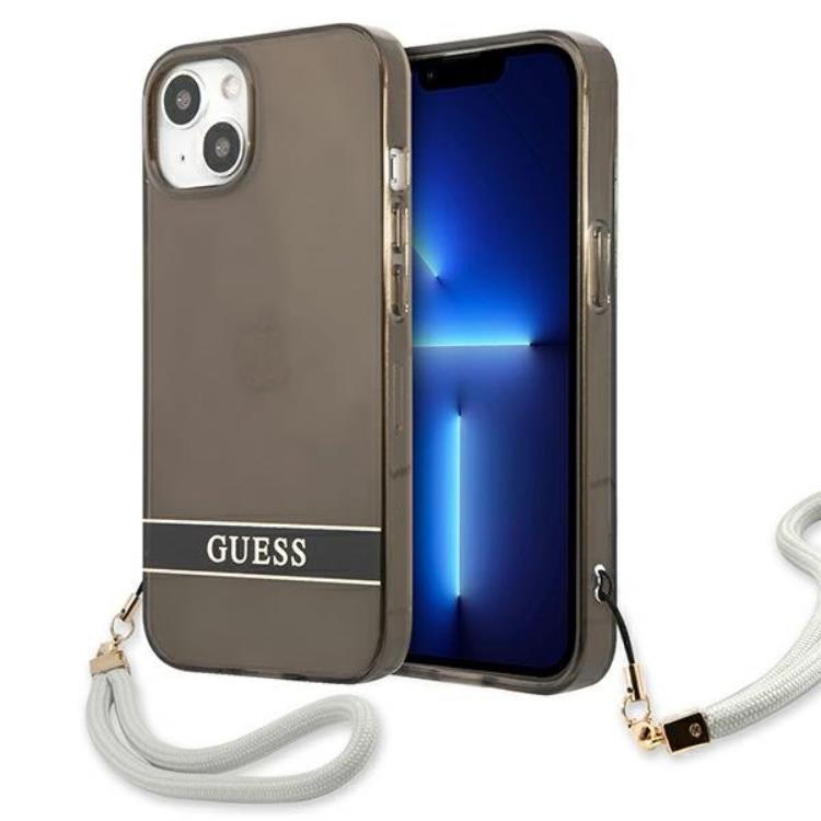 Guess iPhone 13 mini Skal Translucent Stap - Svart | 2353 | AlltMobil