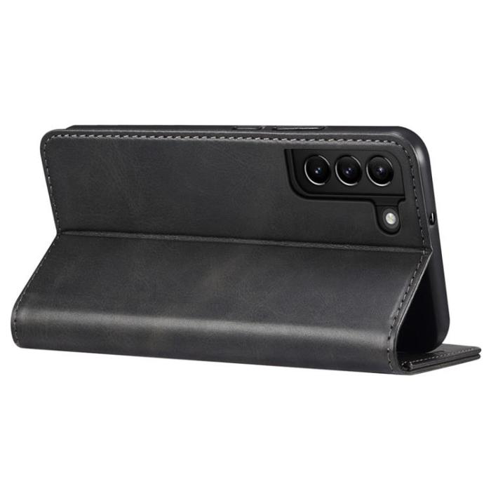 SUTENI - SUTENI Läder Fodral Galaxy S22 5G - Svart