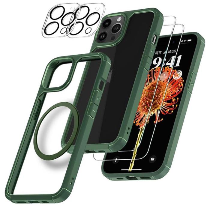 Boom of Sweden - [6in1] Boom iPhone 13 Pro Skal - Kameralinsskydd - Härdat Glas - MagSafe Ring