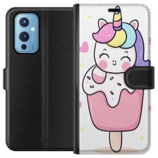 iSecrets - Plånboksfodral till OnePlus 9 med Glad enhörning