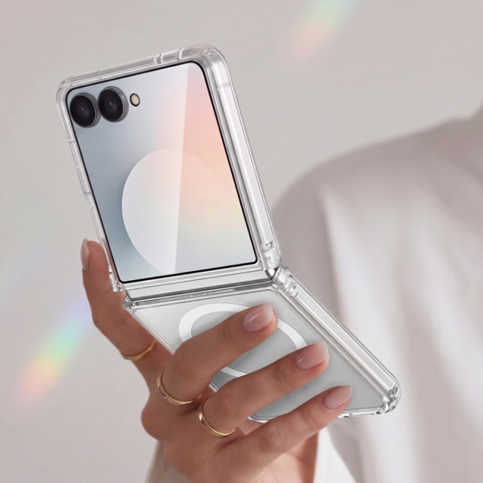 SupCase - Tech-Protect Mobilskal Magsafe För Galaxy Z Flip 8 Flexair Hybrid - Clear
