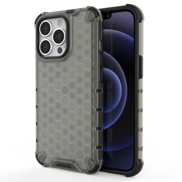 OEM - iPhone 13 Pro Mobilskal Honeycomb Armor - Svart