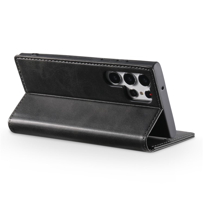 SUTENI - SUTENI Galaxy S23 Ultra Plånboksfodral Kickstand Flip - Svart
