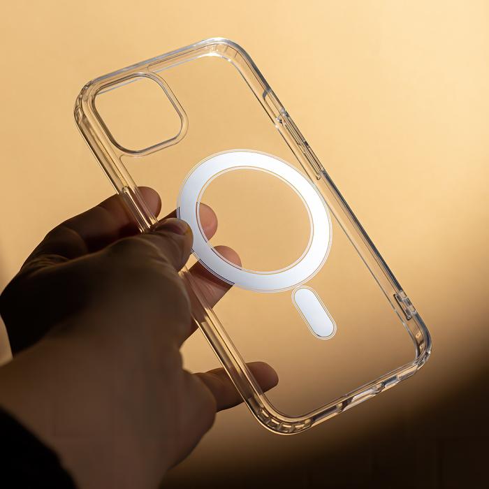 TelForceOne - Stötdämpande Mag fodral iPhone 15 Pro Max transparent