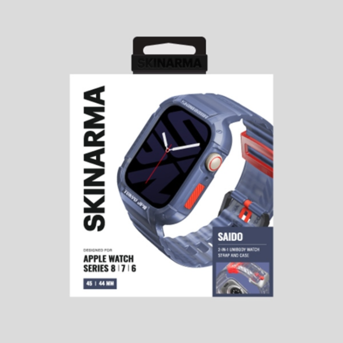 Skinarma - Skinarma Apple Watch (44/45mm) Armband Saido - Mörkblå