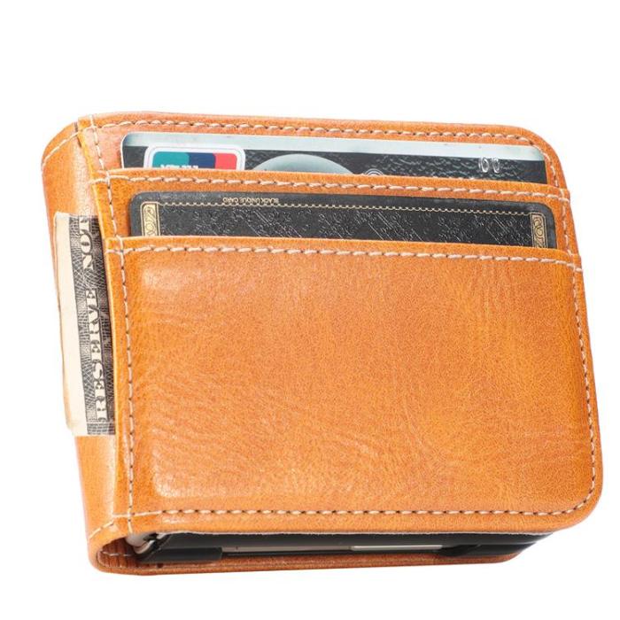 A-One Brand - Plånboksfodral till Samsung Galaxy Z Flip 3 5G - Brun