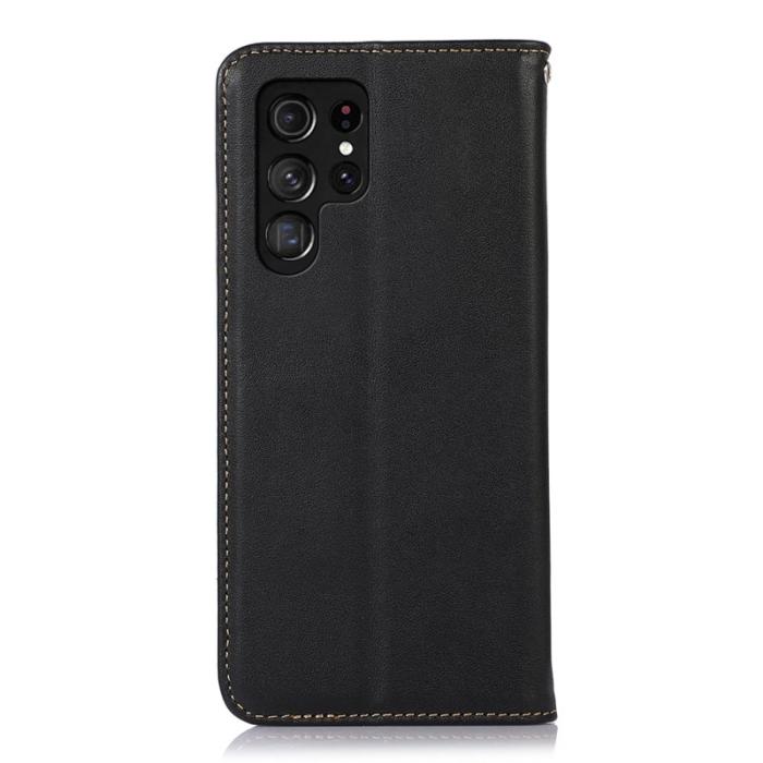 KHAZNEH - KHAZNEH Samsung Galaxy S26 Ultra Fodral Äkta Läder - Svart