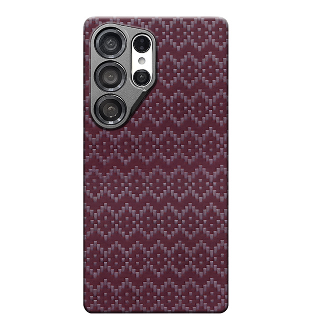 Galaxy S25 Ultra Mobilskal MagSafe Kevlar - Röd Flower | 2353 | AlltMobil