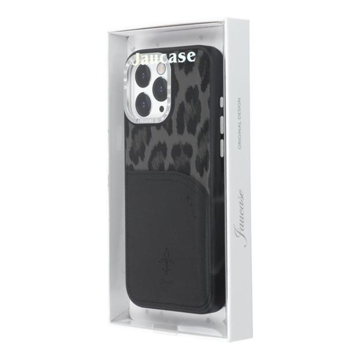 JAUCASE - JAUCASE iPhone 16 Pro Mobilskal MagSafe korthållare - Svart