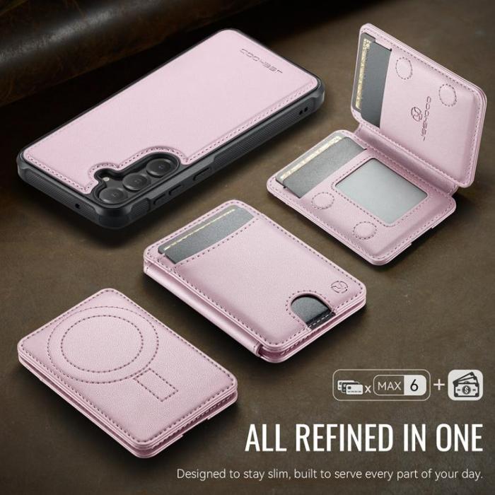 OEM - JEEHOOD Samsung Galaxy S23 FE Fodral Konstläder - Rosa