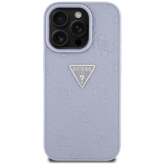 Guess - Guess iPhone 16 Pro Max Mobilskal Hot Stamp 4G Triangle Logo - Lila