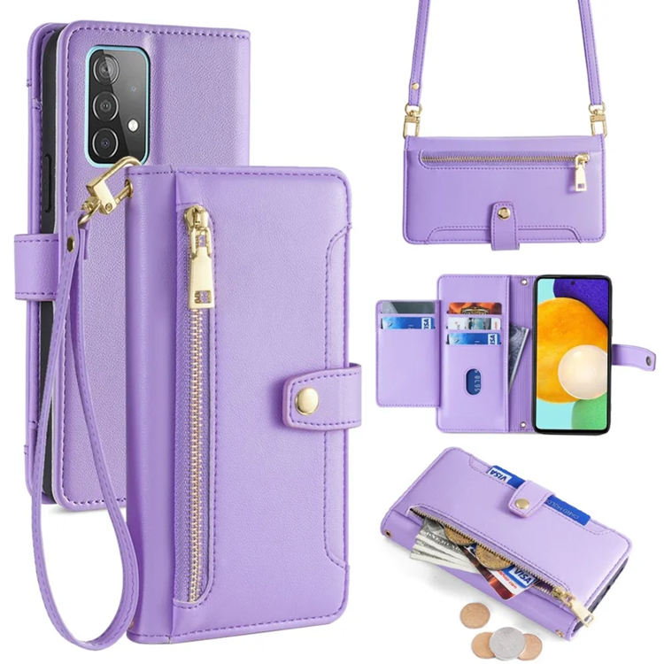 Galaxy A52 4G/A52s 5G/A52 5G Plånboksfodral (Lila) | 2353 | AlltMobil