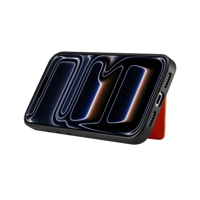 DENIOR - DENIOR iPhone 17 Pro Max Mobilskal korthållare Magsafe D30 - Orange