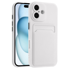 A-One Brand - iPhone 16 Plus Mobilskal Korthållare TPU - Vit