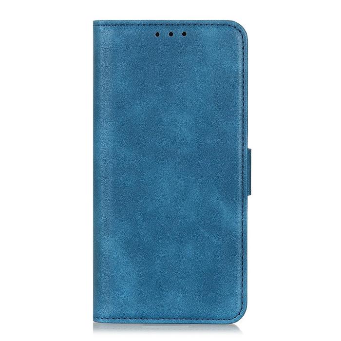 OEM - Litchi Läder Plånboksfodral Sony Xperia 5 II - Blå
