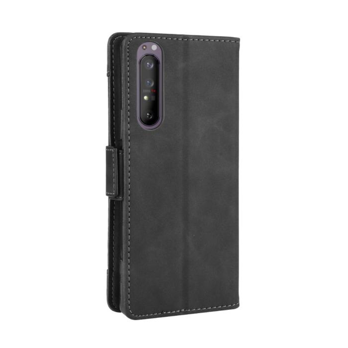 OEM - Multi-Slot Läder Plånboksfodral Sony Xperia 5 II - Svart