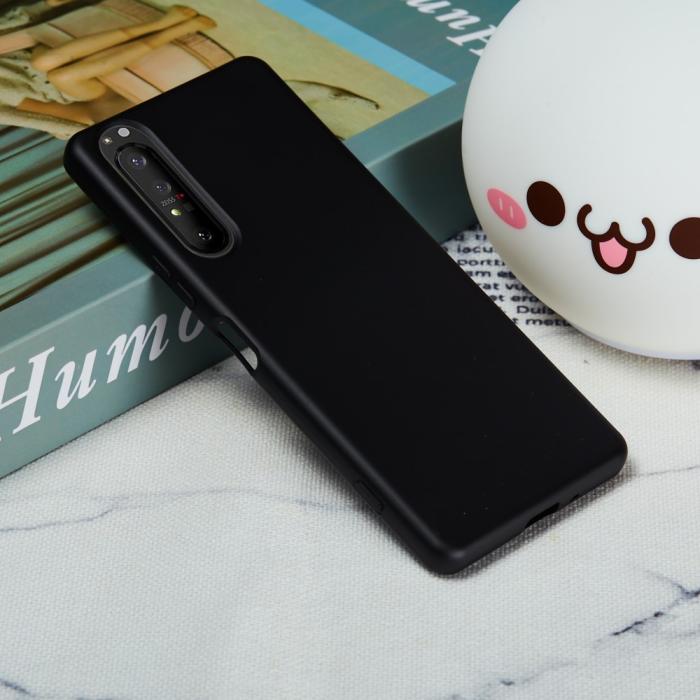 UTGATT5 - Liquid Silicone Mobilskal Sony Xperia 1 II - Svart