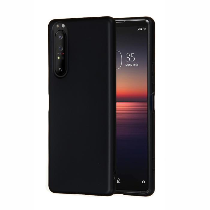 UTGATT5 - Liquid Silicone Mobilskal Sony Xperia 1 II - Svart