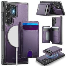 OEM - JEEHOOD Samsung Galaxy S23 Ultra Fodral KonstL&auml;der - Lila