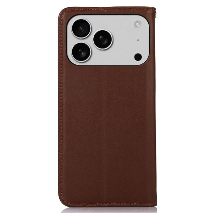 KHAZNEH - KHAZNEH iPhone 17 Pro Max Plånboksfodral Äkta Läder RFID