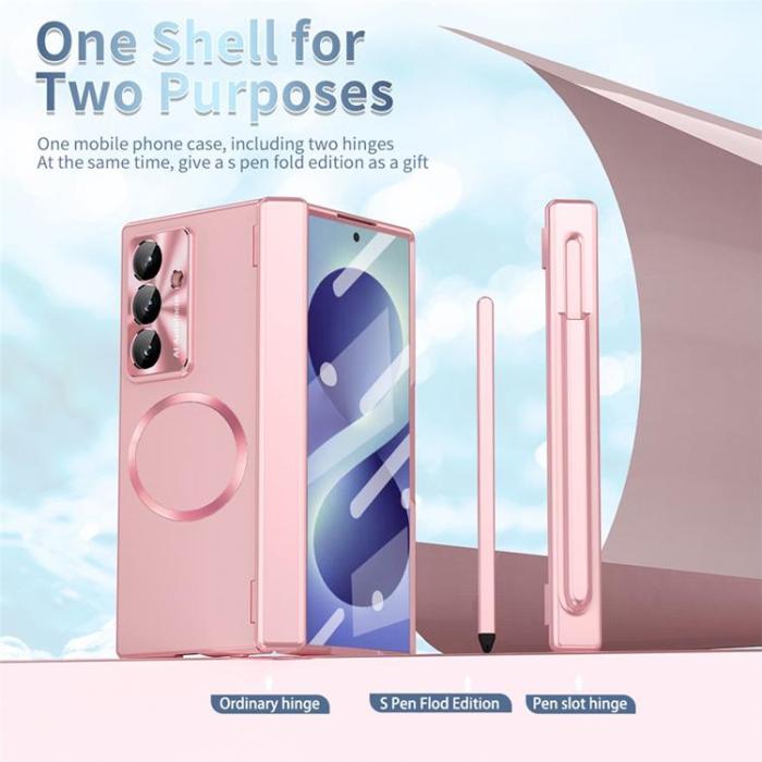 A-One Brand - Mobilskal För Galaxy Z Fold 8 MagSafe Hård PC - Roséguld
